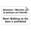 Attention ! Marcher sur la pelouse  /.../ - Note! Walking on the lawn is prohibited /.../