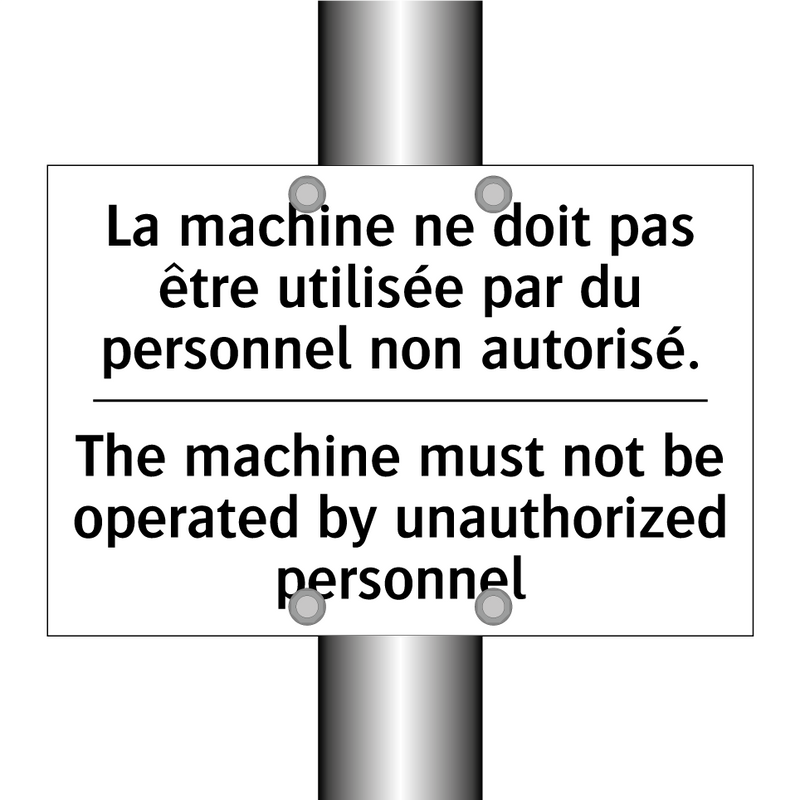 La machine ne doit pas être utilisée  /.../ - The machine must not be operated  /.../