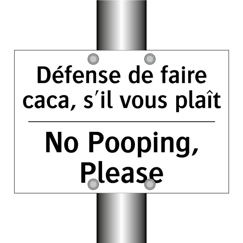 Défense de faire caca, s'il vous  /.../ - No Pooping, Please