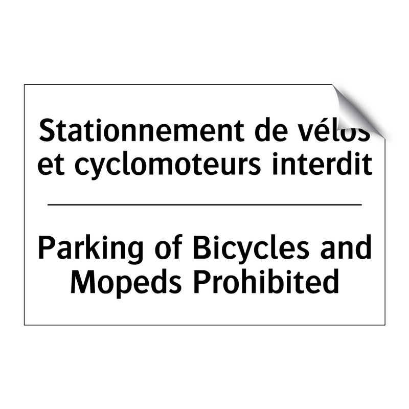 Stationnement de vélos et cyclomoteurs  /.../ - Parking of Bicycles and Mopeds  /.../