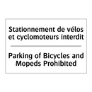Stationnement de vélos et cyclomoteurs  /.../ - Parking of Bicycles and Mopeds  /.../