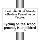 Il est interdit de faire du vélo  /.../ - Cycling on the school grounds  /.../