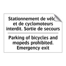 Stationnement de vélos et de cyclomoteurs  /.../ - Parking of bicycles and mopeds  /.../