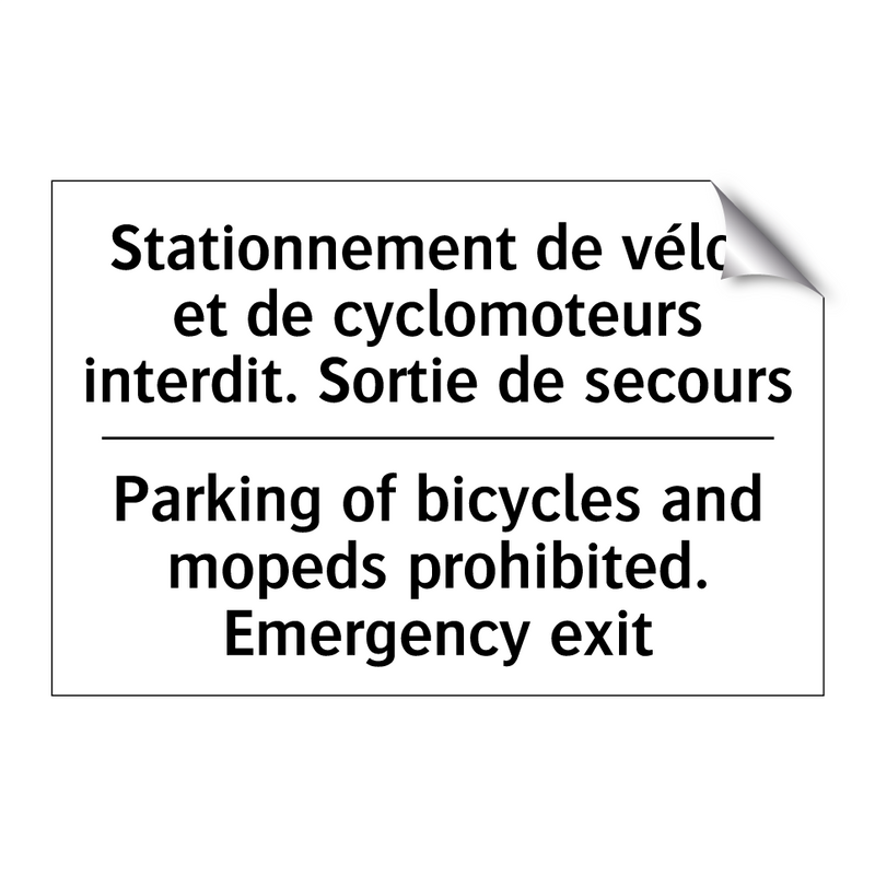 Stationnement de vélos et de cyclomoteurs  /.../ - Parking of bicycles and mopeds  /.../