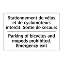 Stationnement de vélos et de cyclomoteurs  /.../ - Parking of bicycles and mopeds  /.../