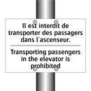 Il est interdit de transporter  /.../ - Transporting passengers in the  /.../