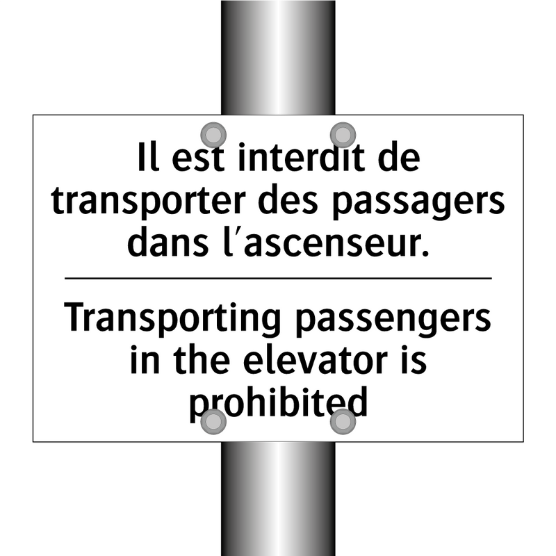 Il est interdit de transporter  /.../ - Transporting passengers in the  /.../