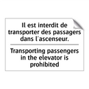 Il est interdit de transporter  /.../ - Transporting passengers in the  /.../