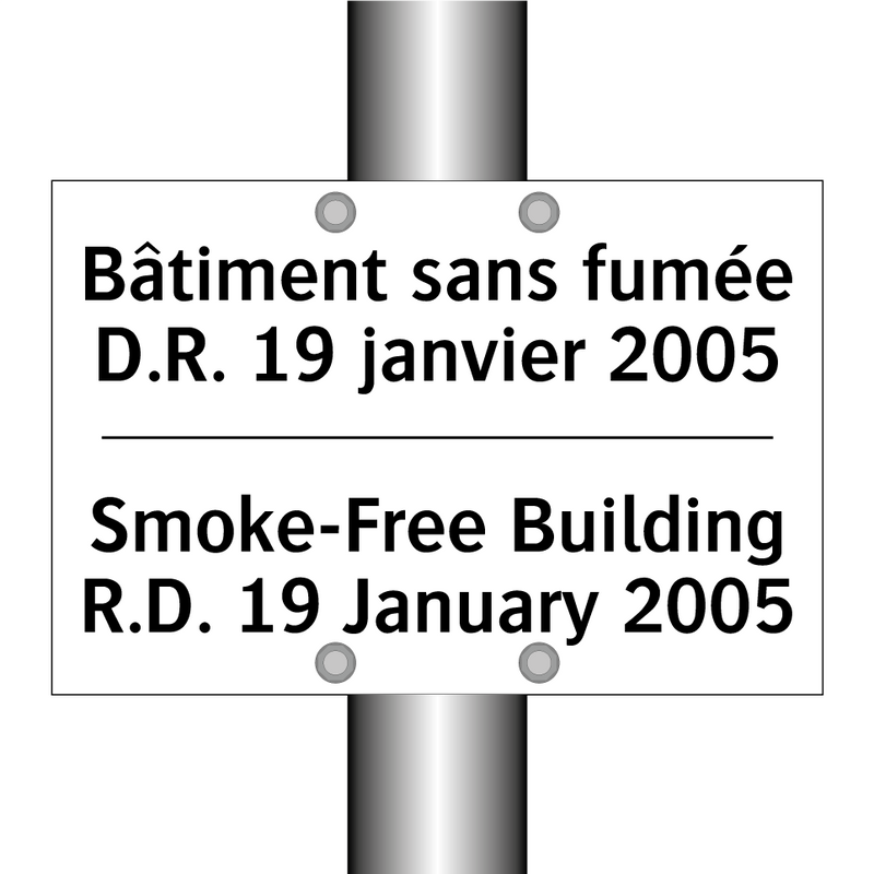 Bâtiment sans fumée D.R. 19 janvier  /.../ - Smoke-Free Building R.D. 19 January  /.../