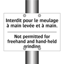 Interdit pour le meulage à main  /.../ - Not permitted for freehand and  /.../