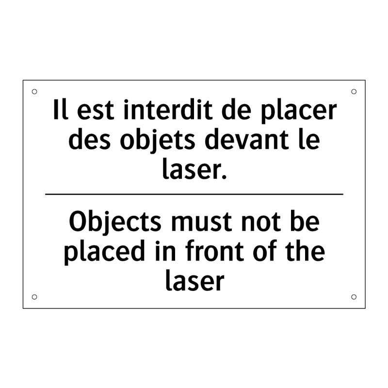 Il est interdit de placer des  /.../ - Objects must not be placed in  /.../
