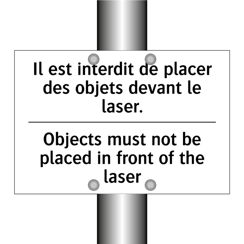 Il est interdit de placer des  /.../ - Objects must not be placed in  /.../