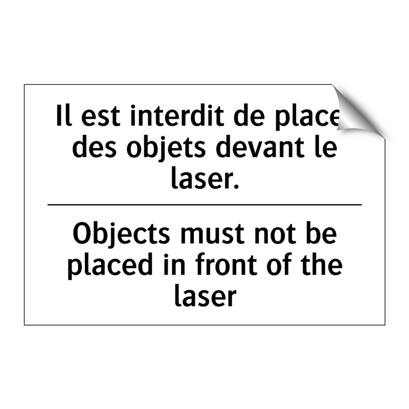 Il est interdit de placer des  /.../ - Objects must not be placed in  /.../
