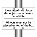 Il est interdit de placer des  /.../ - Objects must not be placed on  /.../