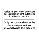Seules les personnes autorisées  /.../ - Only persons authorized by the  /.../