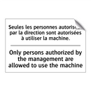 Seules les personnes autorisées  /.../ - Only persons authorized by the  /.../