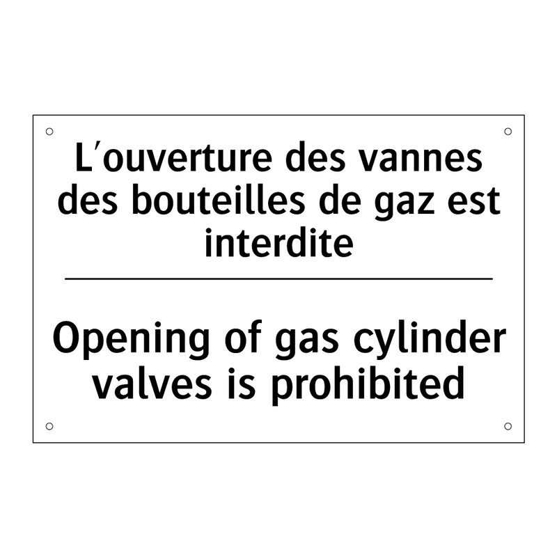 L'ouverture des vannes des bouteilles  /.../ - Opening of gas cylinder valves  /.../