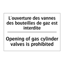 L'ouverture des vannes des bouteilles  /.../ - Opening of gas cylinder valves  /.../