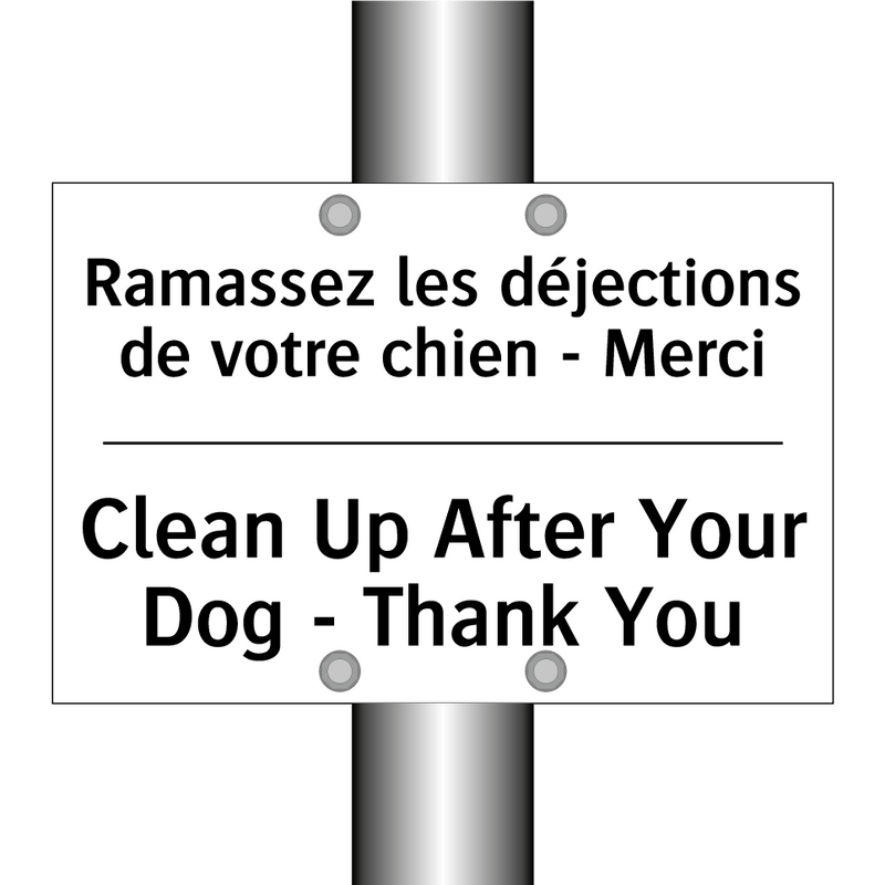 Ramassez les déjections de votre  /.../ - Clean Up After Your Dog - Thank  /.../