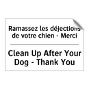 Ramassez les déjections de votre  /.../ - Clean Up After Your Dog - Thank  /.../