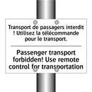Transport de passagers interdit  /.../ - Passenger transport forbidden!  /.../