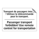 Transport de passagers interdit  /.../ - Passenger transport forbidden!  /.../