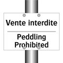 Vente interdite - Peddling Prohibited