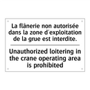 La flânerie non autorisée dans  /.../ - Unauthorized loitering in the  /.../