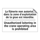 La flânerie non autorisée dans  /.../ - Unauthorized loitering in the  /.../