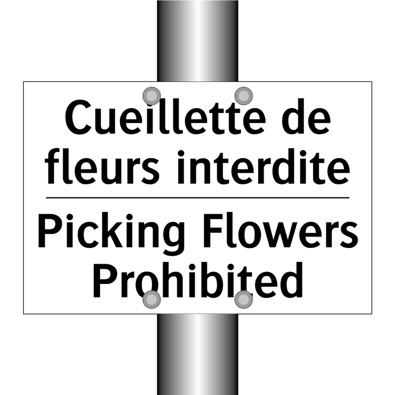 Cueillette de fleurs interdite - Picking Flowers Prohibited