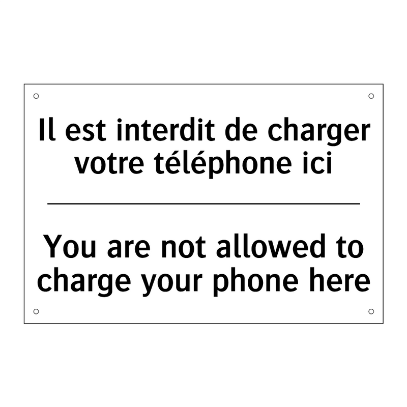 Il est interdit de charger votre  /.../ - You are not allowed to charge  /.../