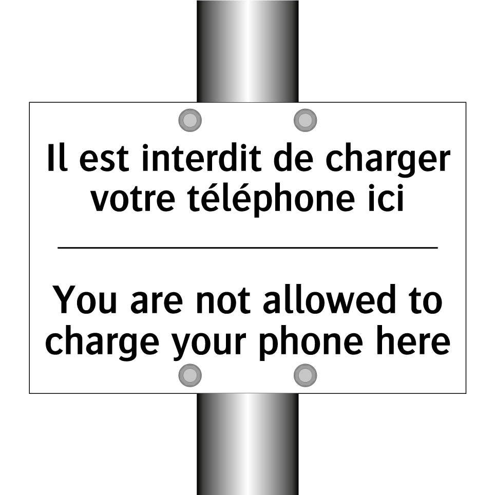 Il est interdit de charger votre  /.../ - You are not allowed to charge  /.../