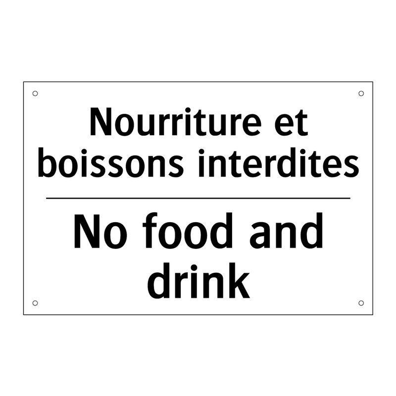 Nourriture et boissons interdites /.../ - No food and drink