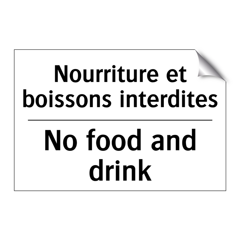 Nourriture et boissons interdites /.../ - No food and drink