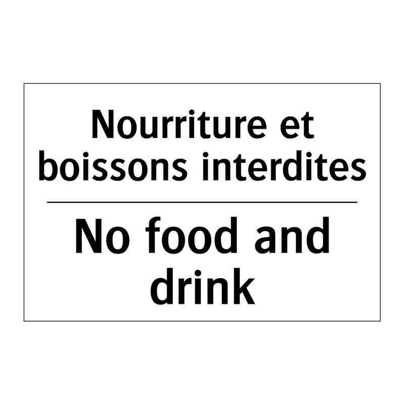 Nourriture et boissons interdites /.../ - No food and drink
