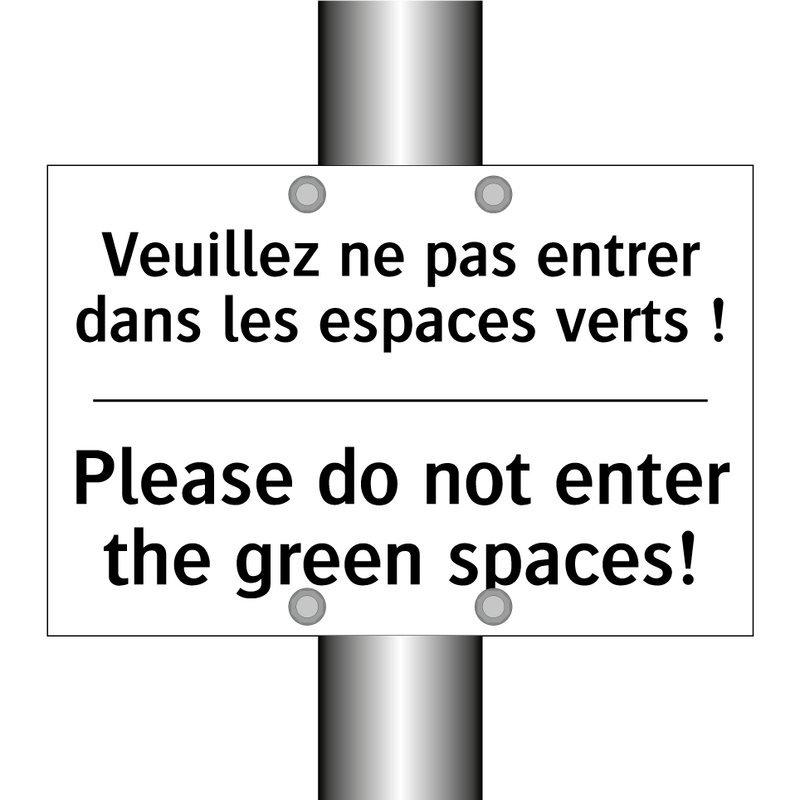 Veuillez ne pas entrer dans les  /.../ - Please do not enter the green  /.../