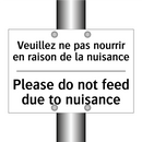 Veuillez ne pas nourrir en raison  /.../ - Please do not feed due to nuisance /.../