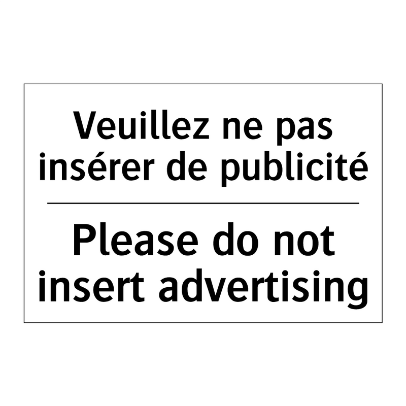 Veuillez ne pas insérer de publicité /.../ - Please do not insert advertising /.../