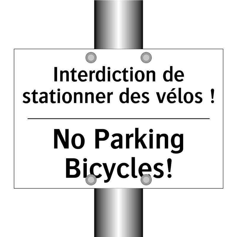 Interdiction de stationner des  /.../ - No Parking Bicycles!