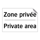 Zone privée - Private area
