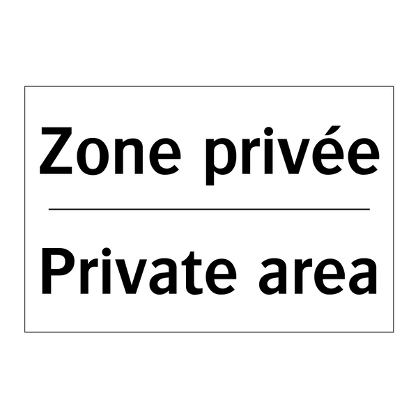 Zone privée - Private area