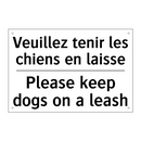 Veuillez tenir les chiens en laisse /.../ - Please keep dogs on a leash