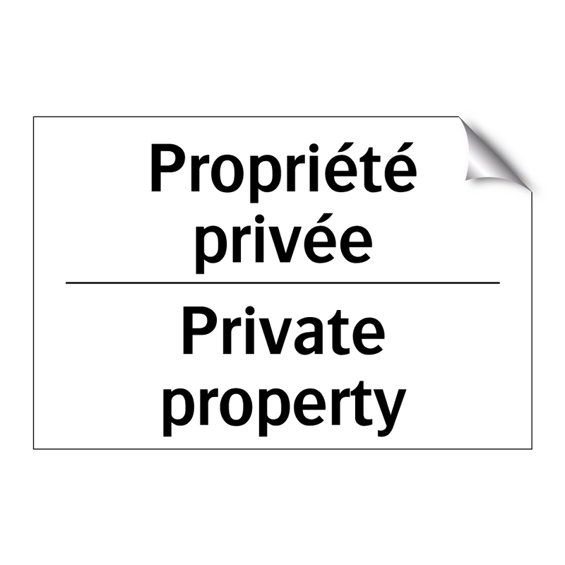 Propriété privée - Private property