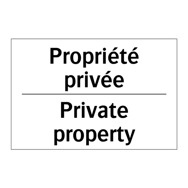 Propriété privée - Private property