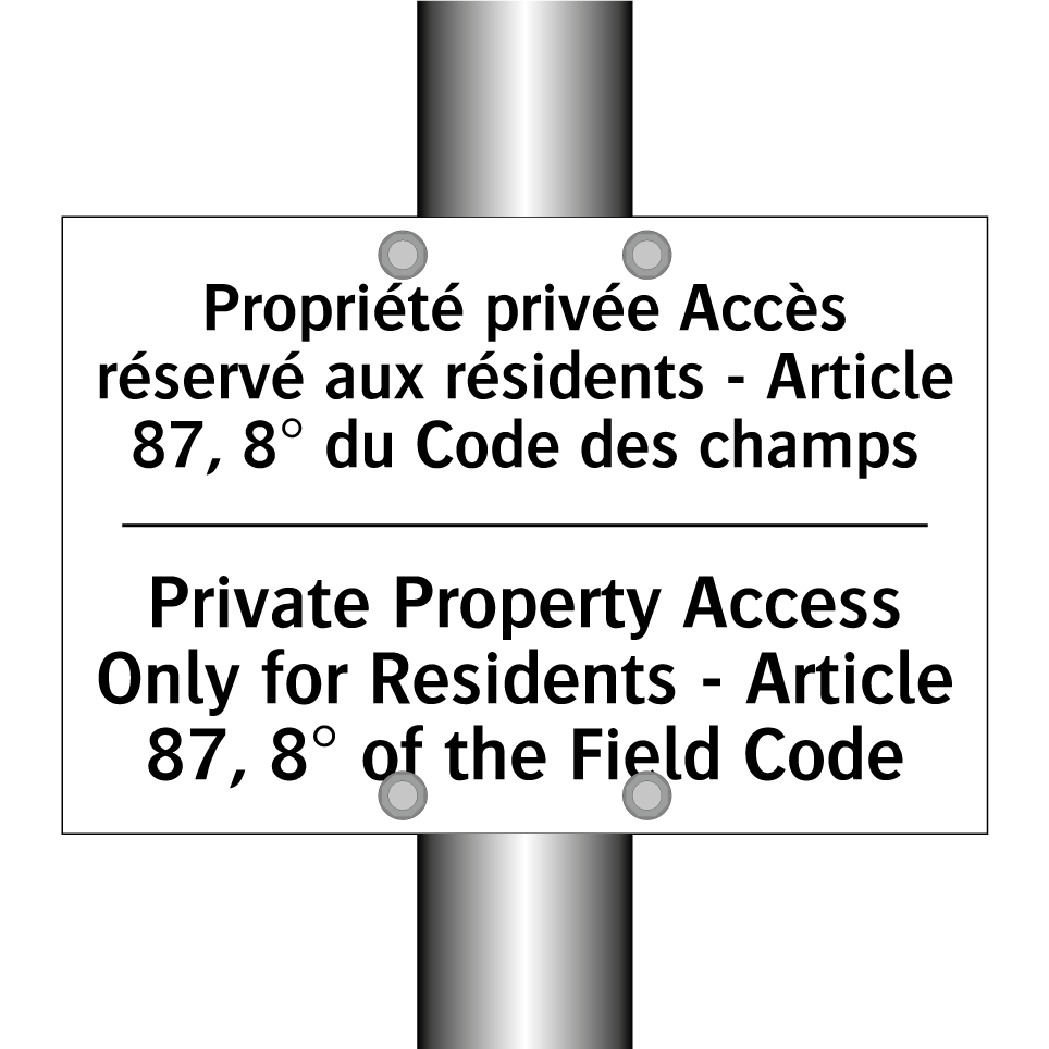 Propriété privée Accès réservé  /.../ - Private Property Access Only for  /.../