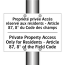 Propriété privée Accès réservé  /.../ - Private Property Access Only for  /.../