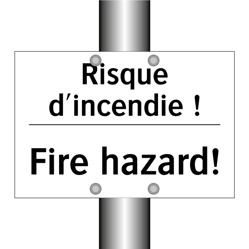 Risque d'incendie ! - Fire hazard!