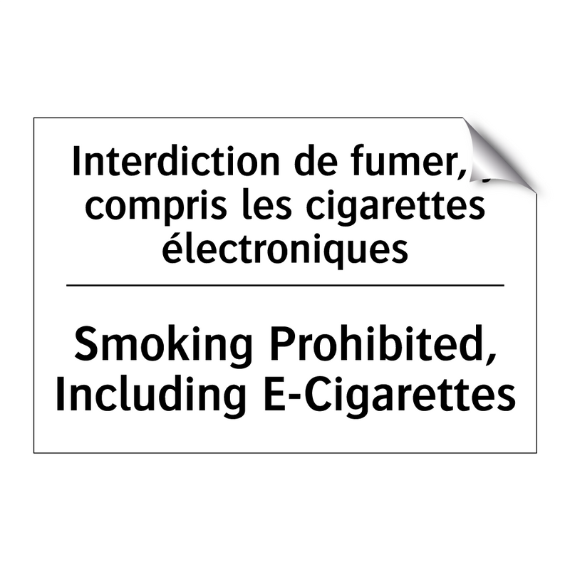 Interdiction de fumer, y compris  /.../ - Smoking Prohibited, Including  /.../