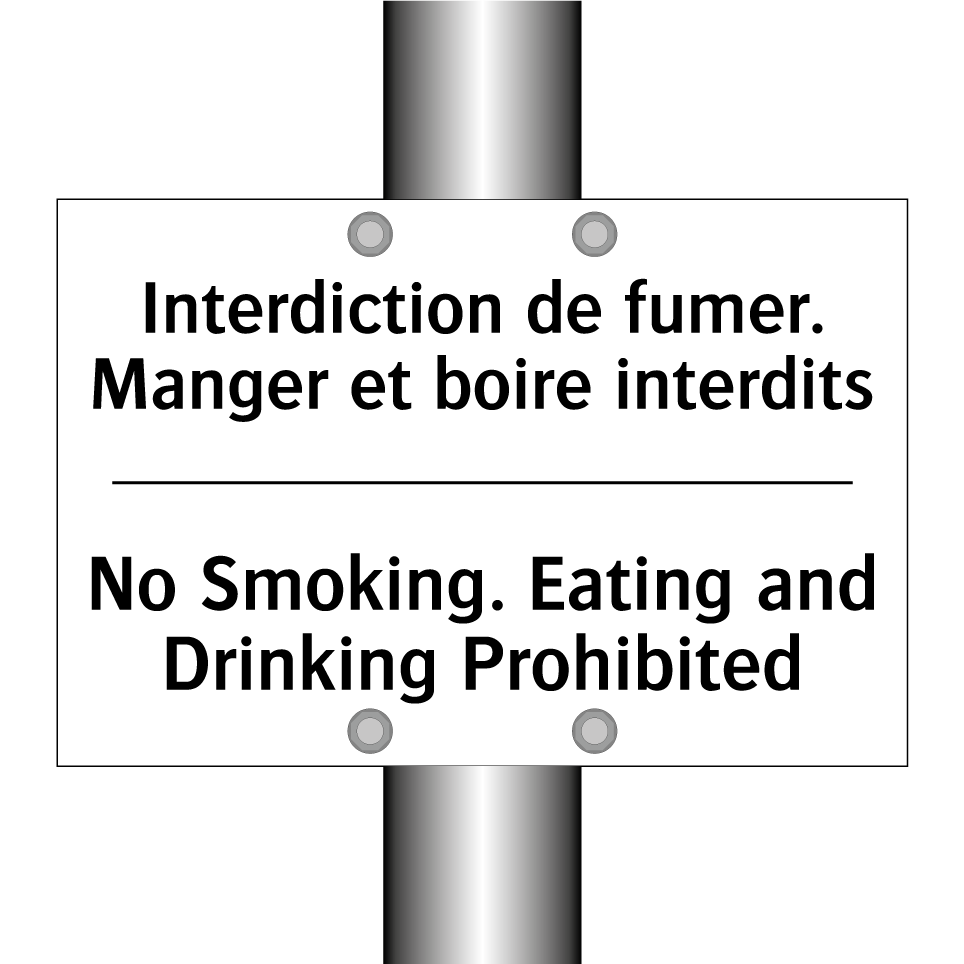 Interdiction de fumer. Manger  /.../ - No Smoking. Eating and Drinking  /.../