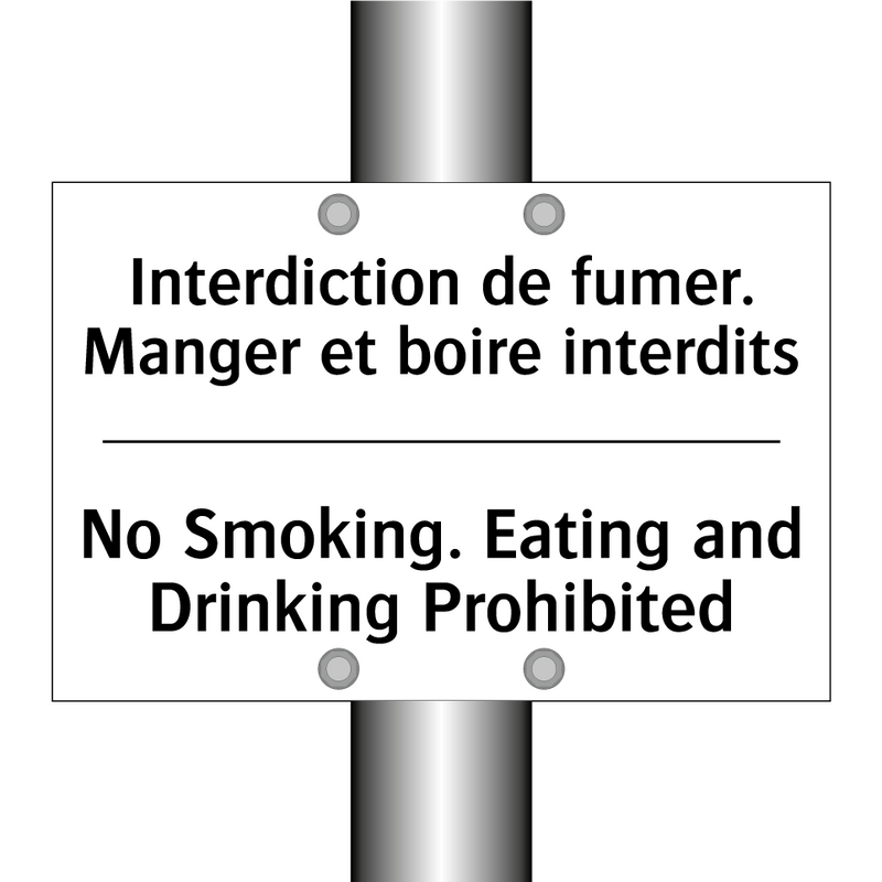 Interdiction de fumer. Manger  /.../ - No Smoking. Eating and Drinking  /.../